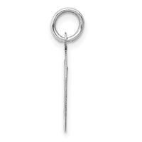 14k White Gold Medium Script Letter D Initial Charm-YC661D