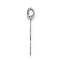 14k White Gold Medium Script Letter E Initial Charm-YC661E