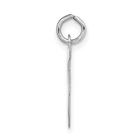 14k White Gold Medium Script Letter F Initial Charm-YC661F