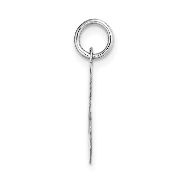14k White Gold Medium Script Letter G Initial Charm-YC661G