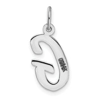 14k White Gold Medium Script Letter G Initial Charm-YC661G