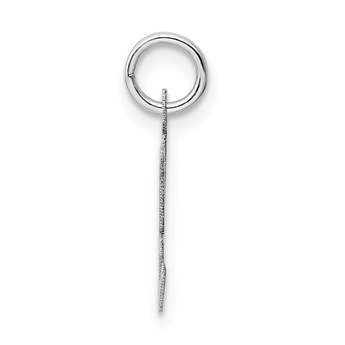 14k White Gold Medium Script Letter H Initial Charm-YC661H