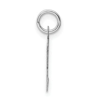 14k White Gold Medium Script Letter H Initial Charm-YC661H