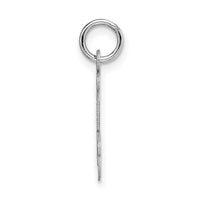 14k White Gold Medium Script Letter J Initial Charm-YC661J