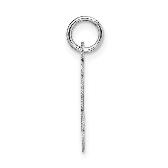 14k White Gold Medium Script Letter J Initial Charm-YC661J