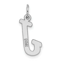 14k White Gold Medium Script Letter J Initial Charm-YC661J