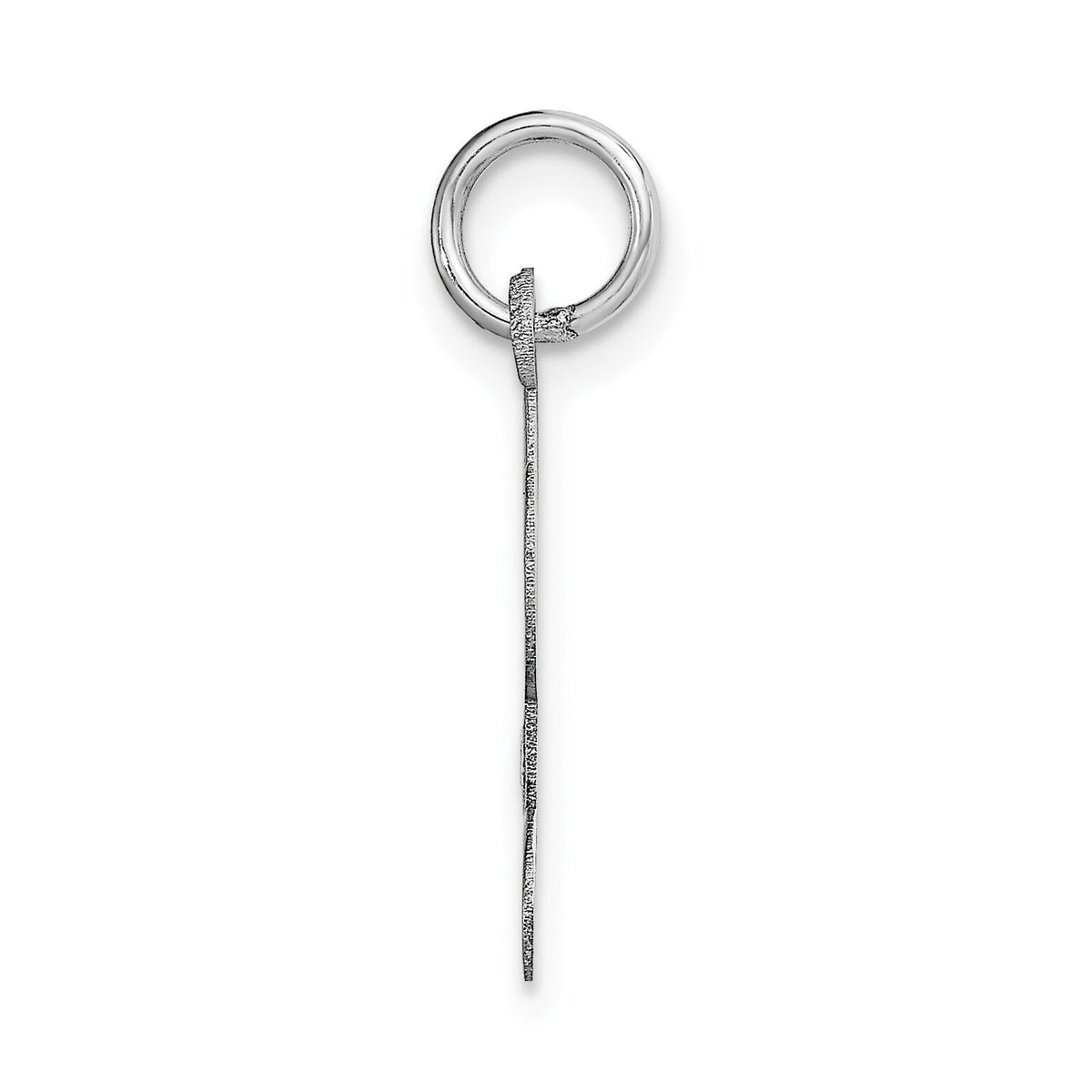 14k White Gold Medium Script Letter L Initial Charm-YC661L