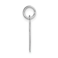 14k White Gold Medium Script Letter M Initial Charm-YC661M