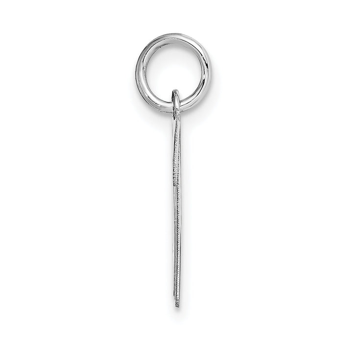 14k White Gold Medium Script Letter M Initial Charm-YC661M