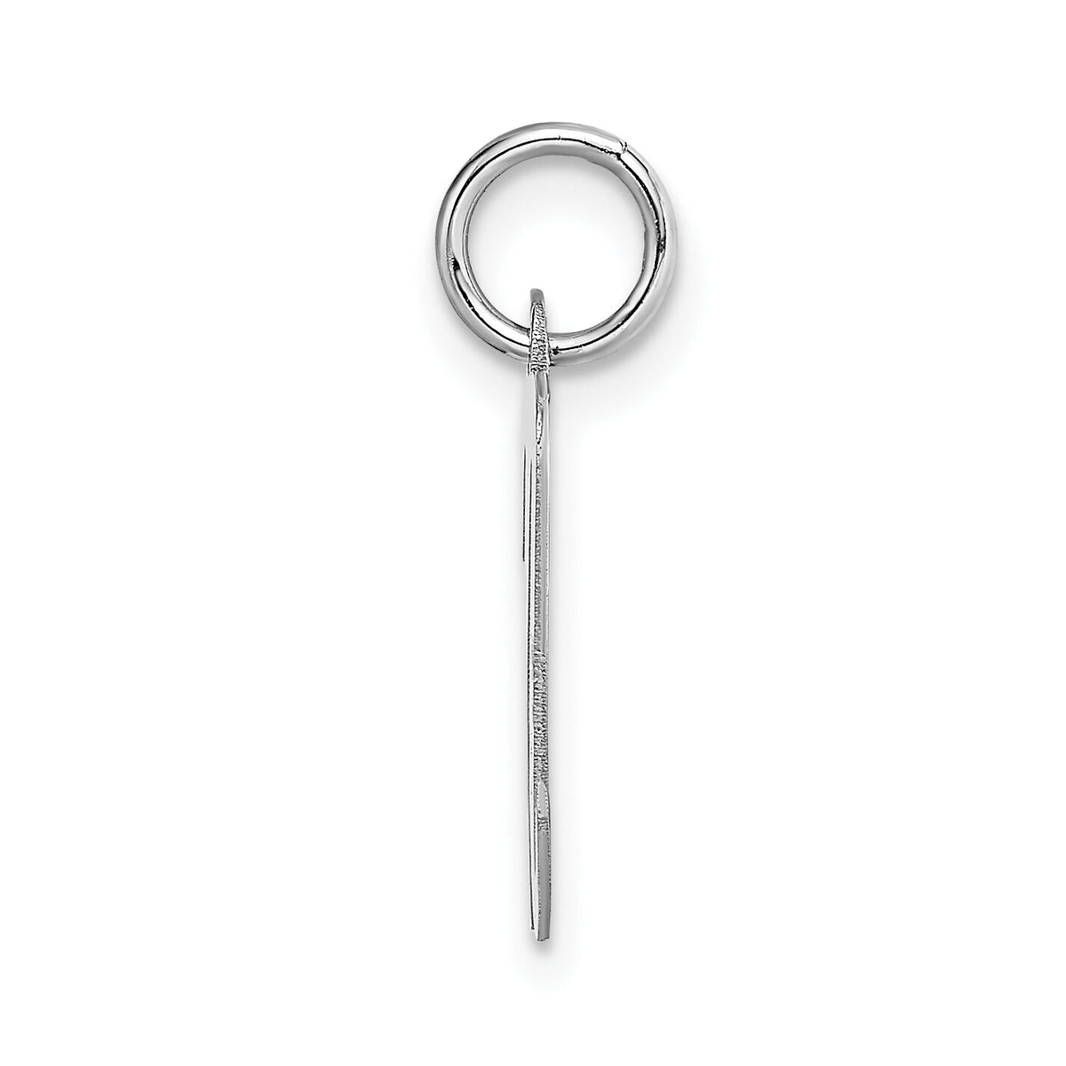 14k White Gold Medium Script Letter N Initial Charm-YC661N