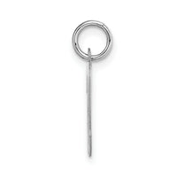 14k White Gold Medium Script Letter N Initial Charm-YC661N
