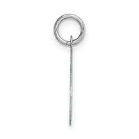 14k White Gold Medium Script Letter O Initial Charm-YC661O