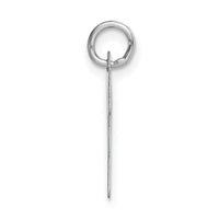 14k White Gold Medium Script Letter P Initial Charm-YC661P