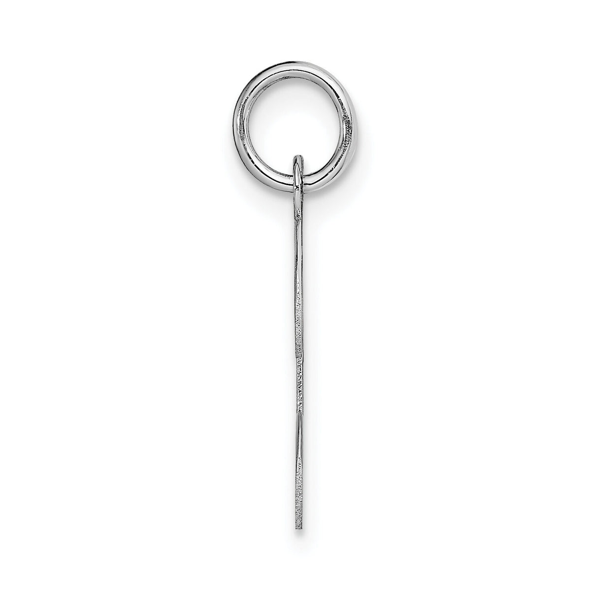 14k White Gold Medium Script Letter T Initial Charm-YC661T