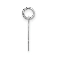 14k White Gold Medium Script Letter W Initial Charm-YC661W