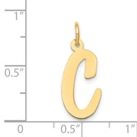 14k Large Script Letter C Initial Charm-YC662C