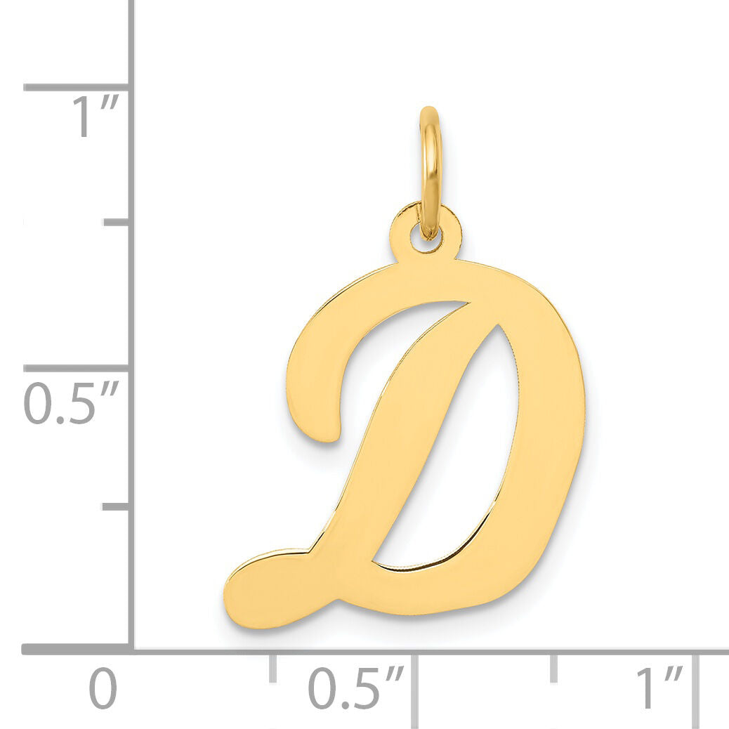 14k Large Script Letter D Initial Charm-YC662D