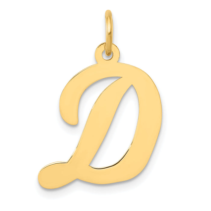 14k Large Script Letter D Initial Charm-YC662D