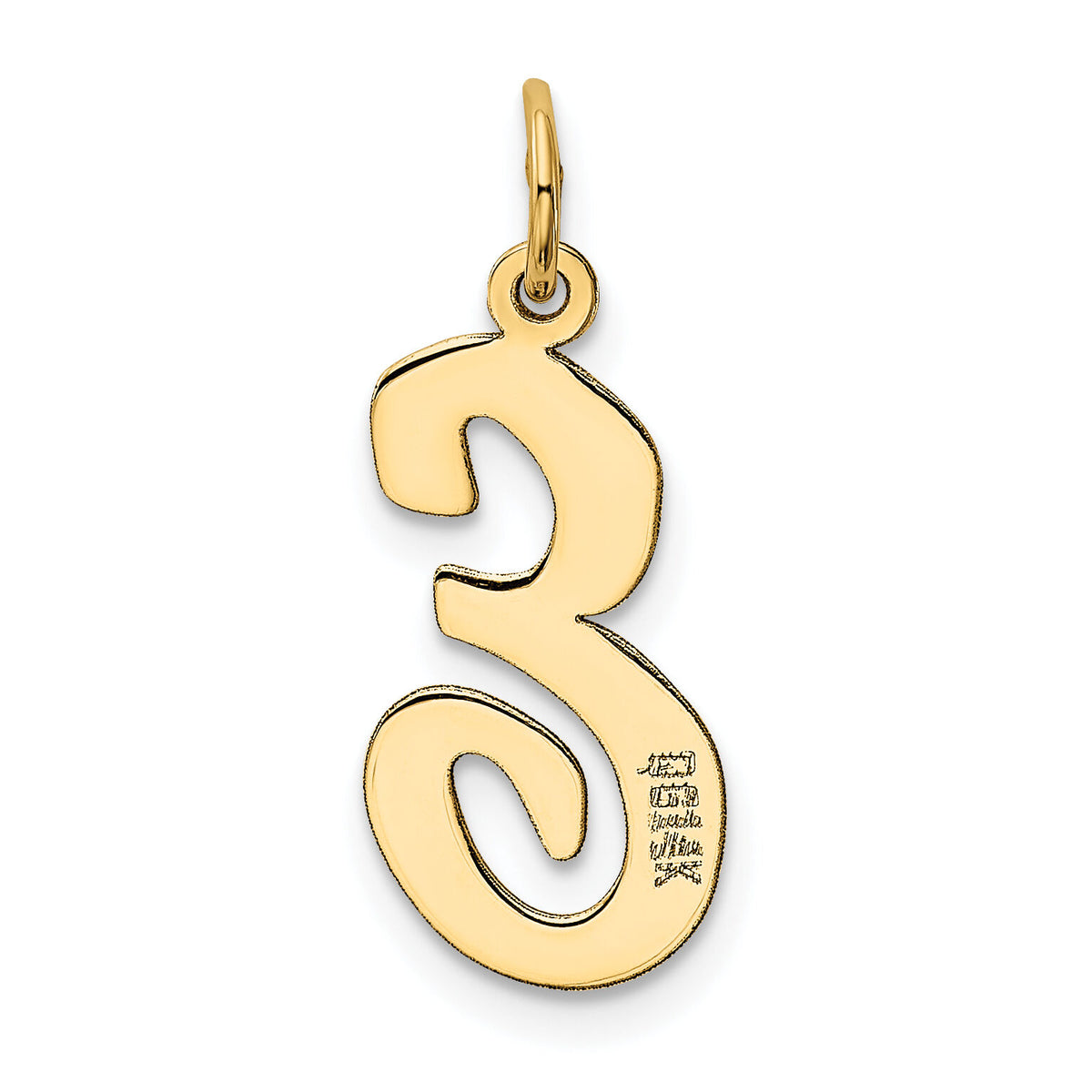 14k Large Script Letter E Initial Charm-YC662E
