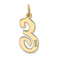 14k Large Script Letter E Initial Charm-YC662E