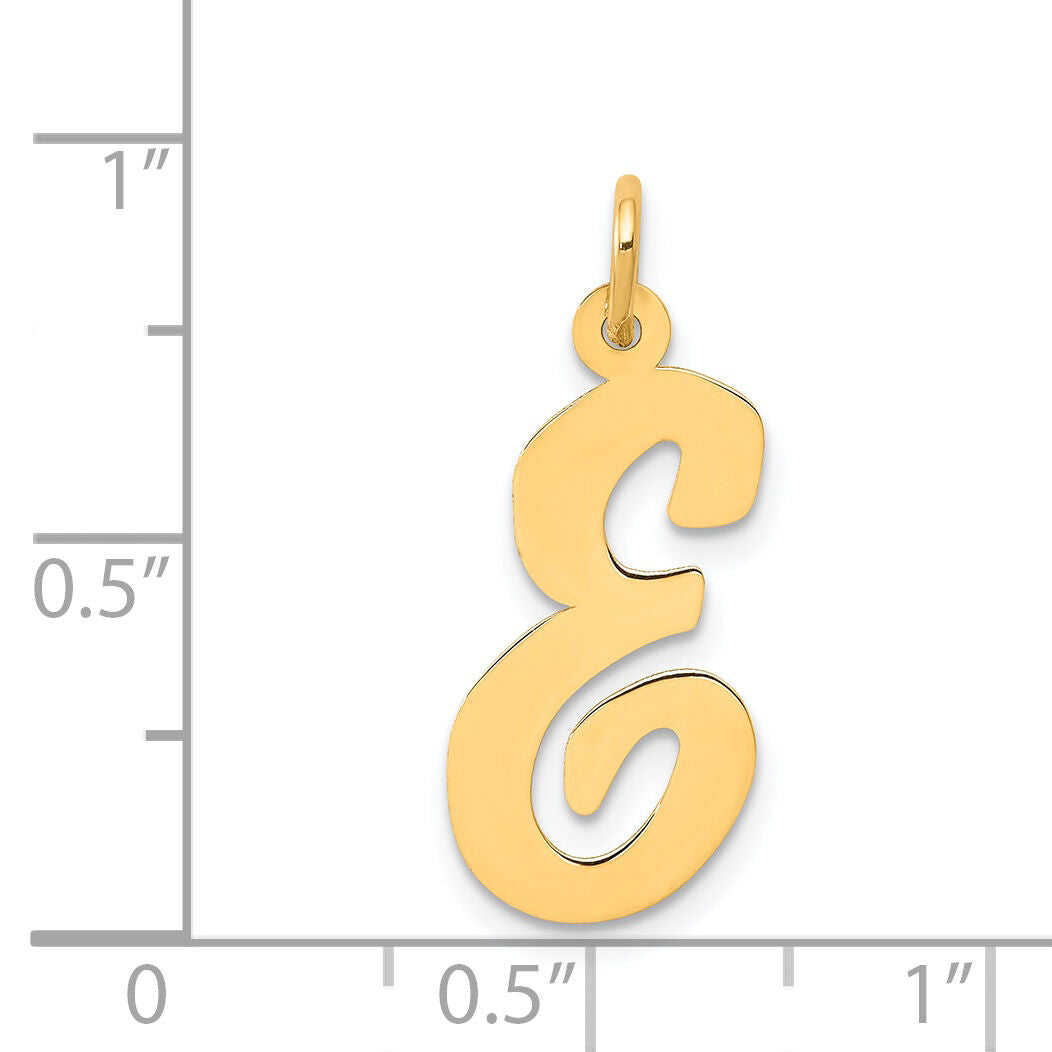 14k Large Script Letter E Initial Charm-YC662E