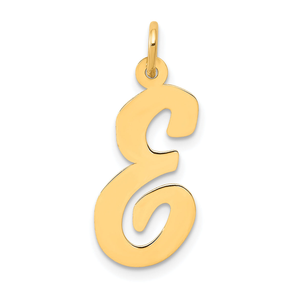14k Large Script Letter E Initial Charm-YC662E
