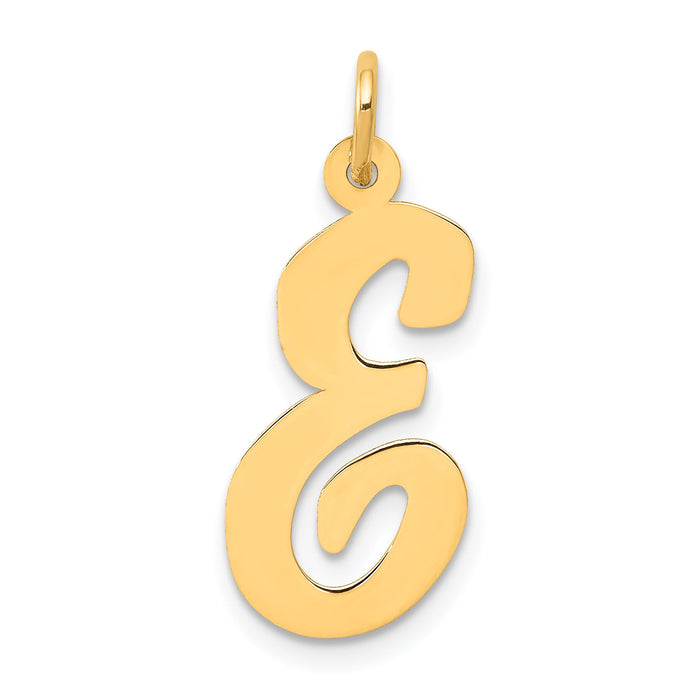 14k Large Script Letter E Initial Charm-YC662E