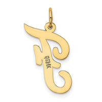 14k Large Script Letter F Initial Charm-YC662F