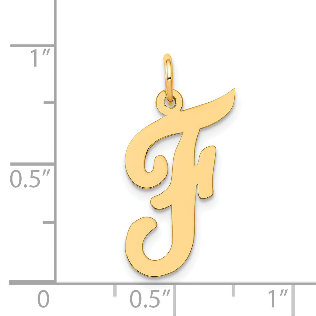 14k Large Script Letter F Initial Charm-YC662F