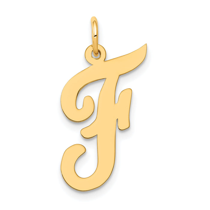 14k Large Script Letter F Initial Charm-YC662F