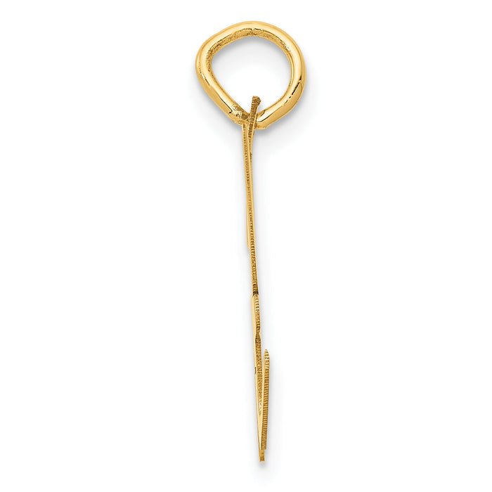 14k Large Script Letter H Initial Charm-YC662H