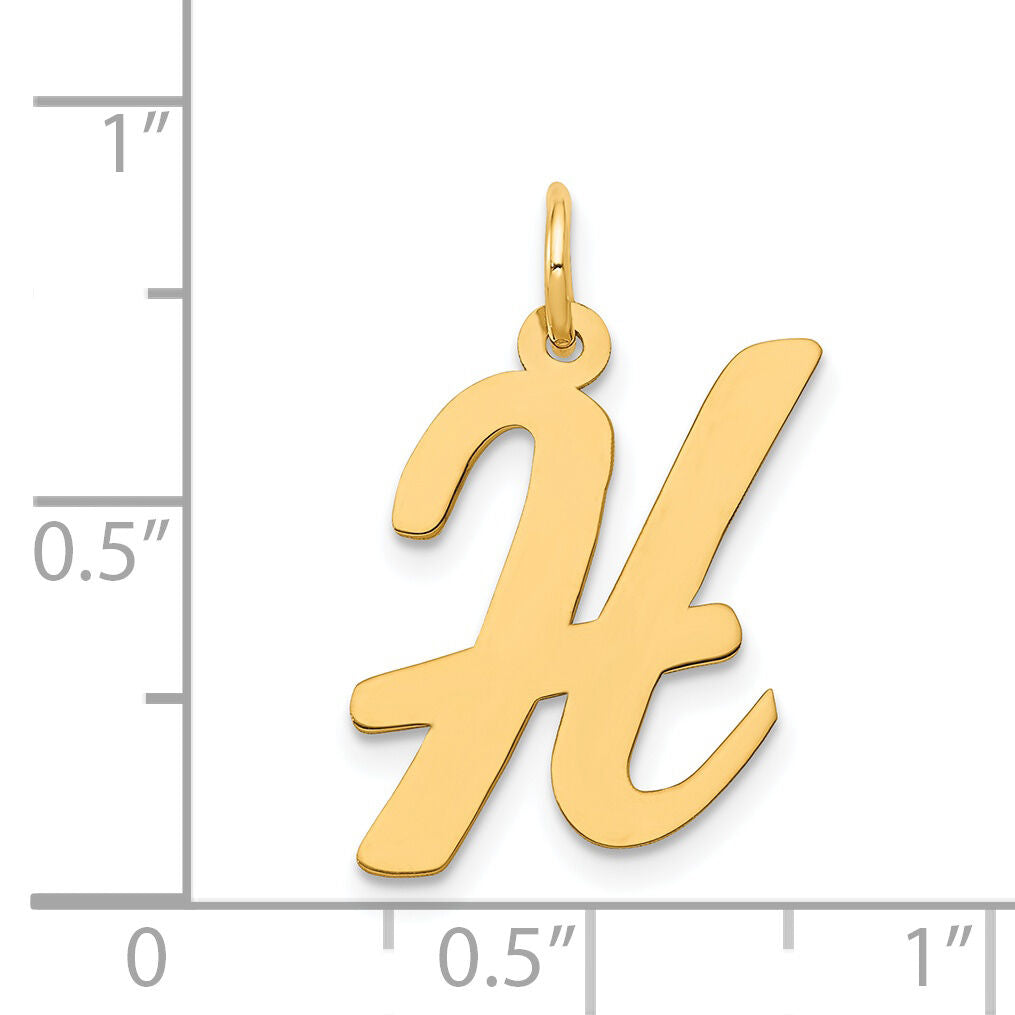 14k Large Script Letter H Initial Charm-YC662H