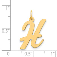 14k Large Script Letter H Initial Charm-YC662H