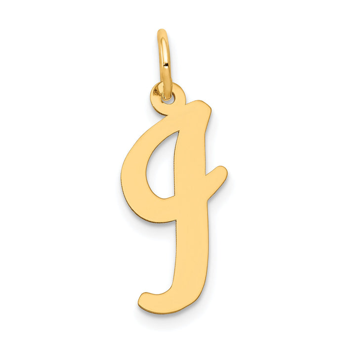 14k Large Script Letter I Initial Charm-YC662I