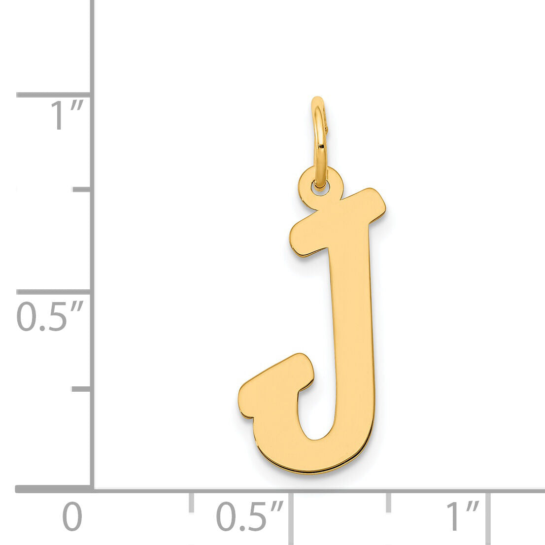 14k Large Script Letter J Initial Charm-YC662J