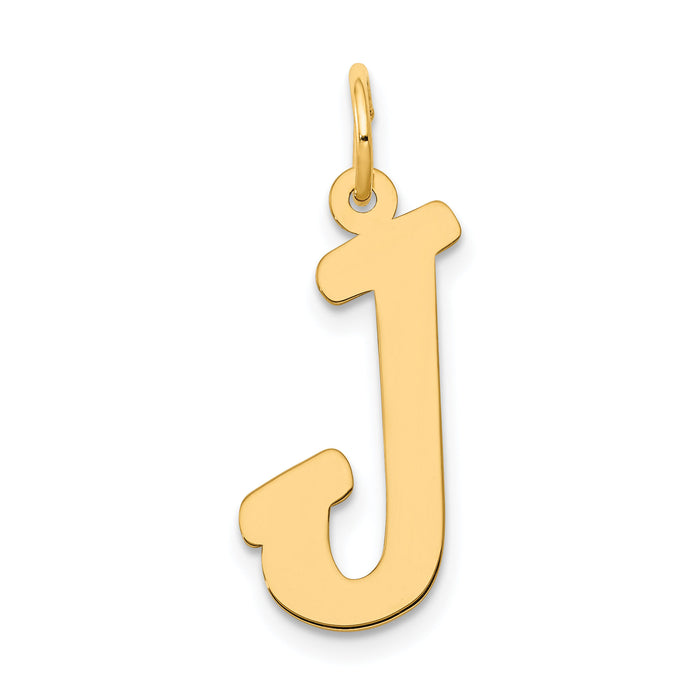 14k Large Script Letter J Initial Charm-YC662J