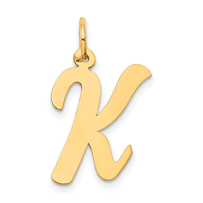14k Large Script Letter K Initial Charm-YC662K
