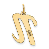 14k Large Script Letter N Initial Charm-YC662N