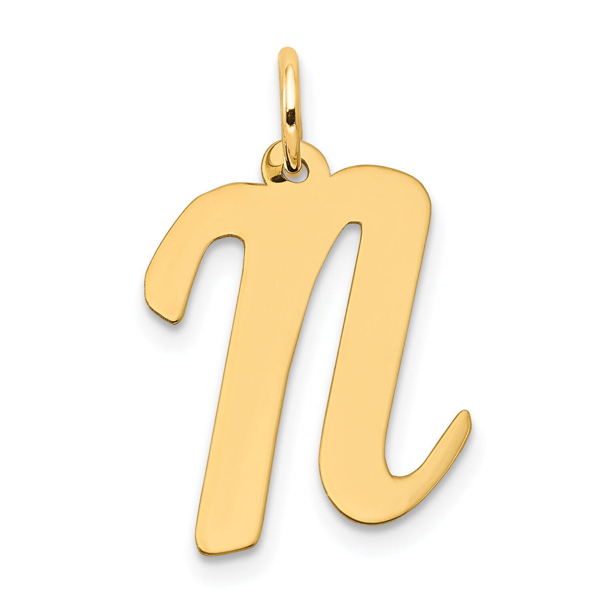 14k Large Script Letter N Initial Charm-YC662N