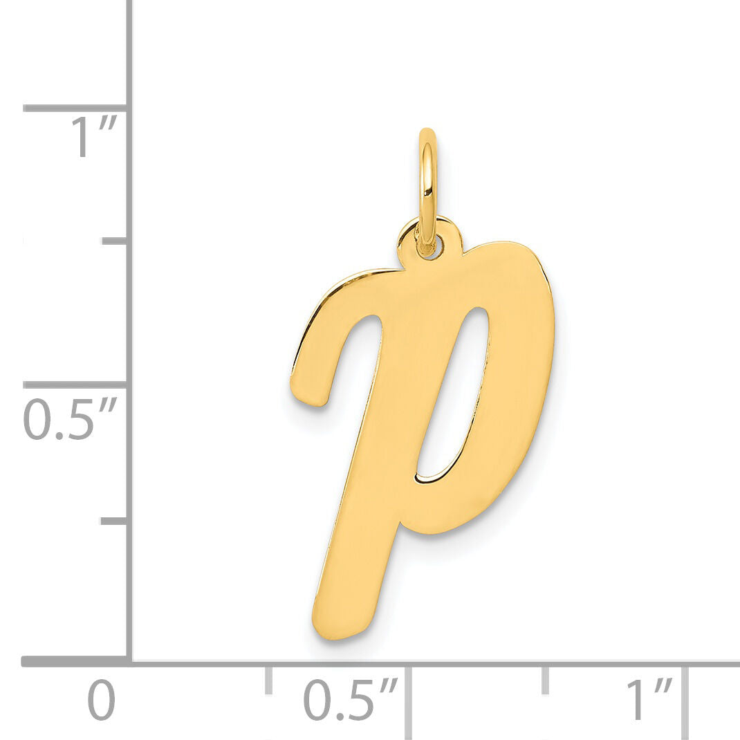 14k Large Script Letter P Initial Charm-YC662P