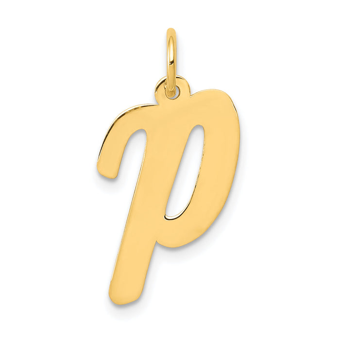 14k Large Script Letter P Initial Charm-YC662P