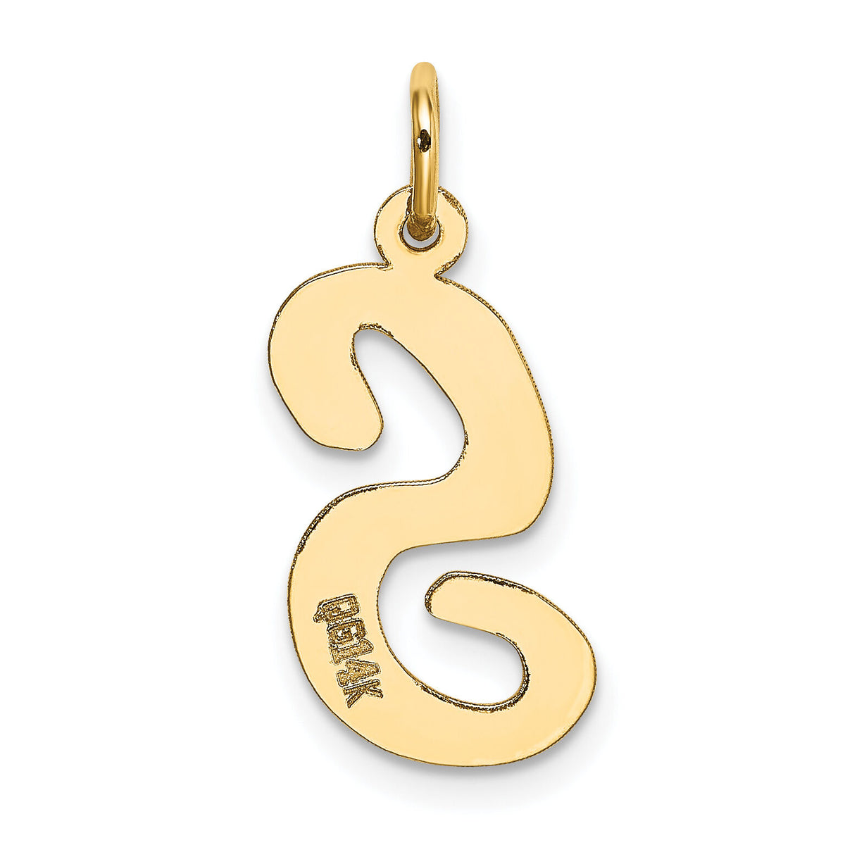 14k Large Script Letter S Initial Charm-YC662S