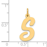 14k Large Script Letter S Initial Charm-YC662S