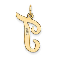 14k Large Script Letter T Initial Charm-YC662T