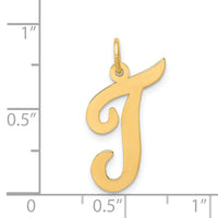 14k Large Script Letter T Initial Charm-YC662T