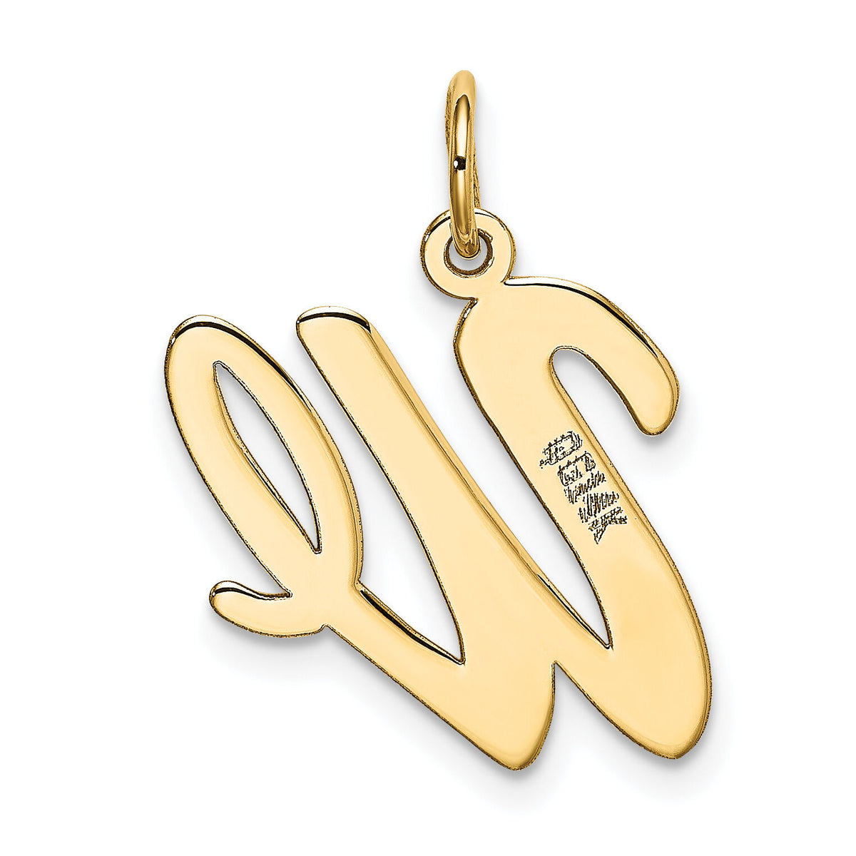 14k Large Script Letter W Initial Charm-YC662W