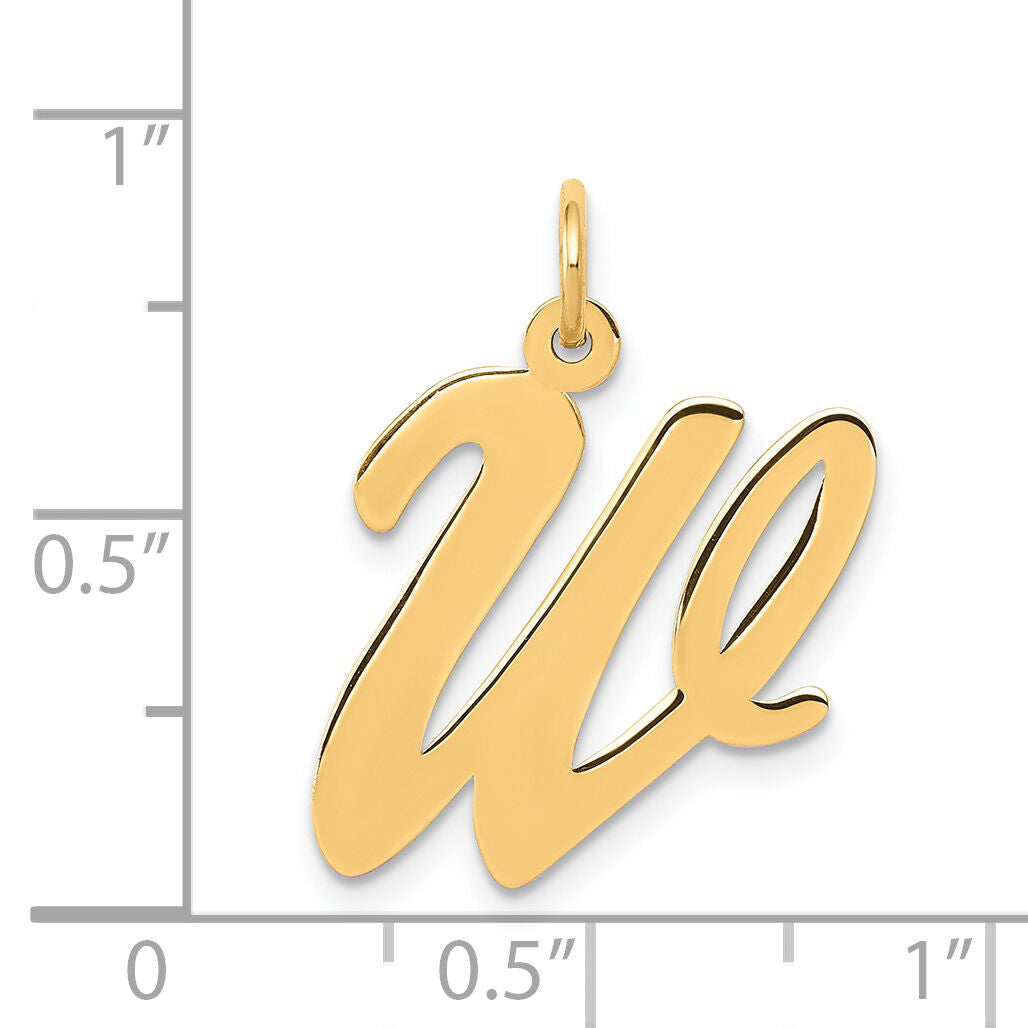 14k Large Script Letter W Initial Charm-YC662W
