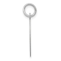 14k White Gold Large Script Letter D Initial Charm-YC663D