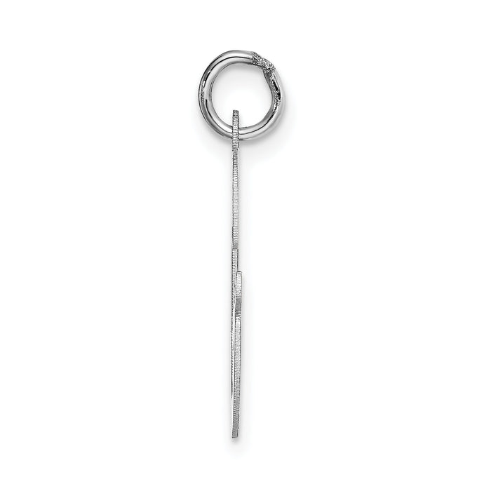 14k White Gold Large Script Letter G Initial Charm-YC663G