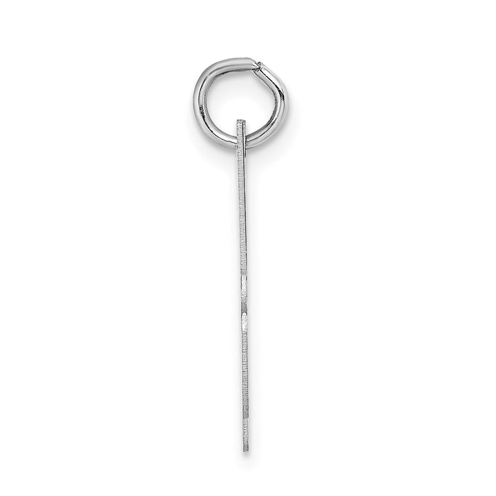 14k White Gold Large Script Letter H Initial Charm-YC663H